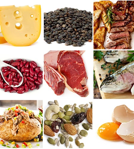 protein sources meat, fish, cheese, nuts